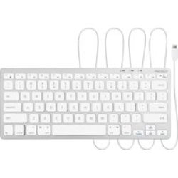 Macally Ucslimkeyca Compact Usb-c Aluminium Keyboard Us English Silver
