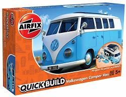 Airfix Quickbuild Volkswagen Light Blue Camper Van Brick Building Model Kit