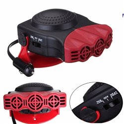 Tkstar 12V 150W Car Heater Fast Portable Car Heater 30 Secondsquickly Defogger Heater Auto Ceramic Heater Cooling Fan 711038 Red