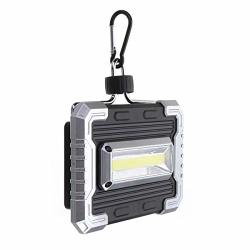 Kenthia 10W 150LM Cob Solar USB Rechargeable LED Flood Light Outdoor Camping Lantern Work Lamp - Silver