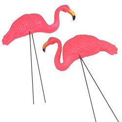 Flamingo 3-Dimensional Yard Ornaments in Pink