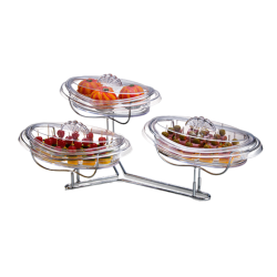 3-TIER Plastic Dessert Tray With Lid SGN1493
