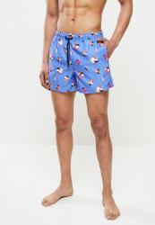 Hibiscus Swim Shorts - Blue