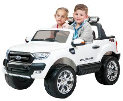 Ford Ranger F650 White - 2 Seater Kids Electric Ride On Car