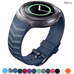 For Samsung Gear S2 Watch Band Soft Silicone Sport Style Watch Band For Gear S2 Sm-r720 Sm-r730 Smart Watch Navy