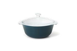 Creo Smartglass Cookware 2-QUART Casserole Dish With Lid Cover Blue