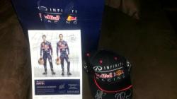 Reduced....red Bull F1 Infinity Cap Signed By Vettel And Riccardo .
