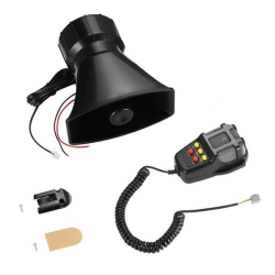 12V Electric Alarm Air Horn Siren Speaker With 5 Sound- CTC-628