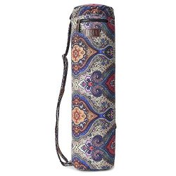Fremous Yoga Mat Bag And Carriers For Women And Men - Double Storage Pocket - Easy Access Zipper - Adjustable Shoulder Strap And Handle Lotus