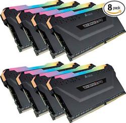 Corsair Vengeance Rgb Pro 64GB 4 X 16GB DDR4 Dram 3000MHZ C15 Memory Kit Black