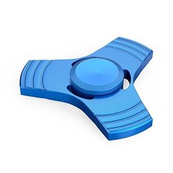 Atic Fidget Spinner Tri Fidget Ufo Spinner Aluminum Hand Toy Stress Reducer With Speed Stainless Steel Bearing For Add Adhd Autism Kids And Adults Blue