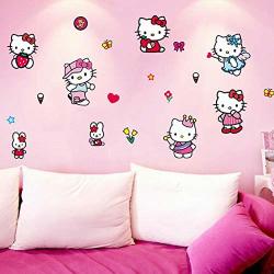 Cute Hello Kitty Cat Vinyl Removable Home Decor Decoration Kids Nursery Child Girl Room Diy Mural Wall Sticker Decal