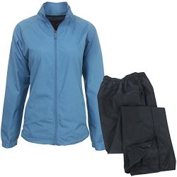 Ixspa Forrester Womens Packable Rain Suit Blue XL