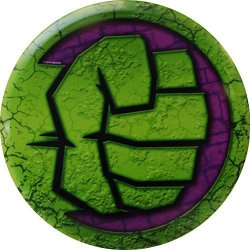 Dynamic Discs Marvel Dyemax Fuzion Judge MINI Disc Golf Marker - Cracked Hulk Fist