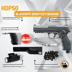 HDP50 Black Ops Shooter Package 0.50 Caliber 13 Joule Black