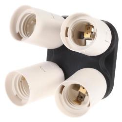 Andoer 4in1 E27 Base Socket Light Lamp Bulb Holder Adapter Splitter For Photo Video Film Studio Phot