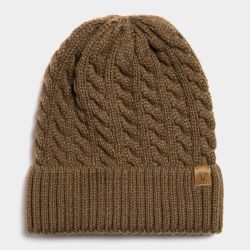 Men&apos S Toffee Cable Knit Beanie
