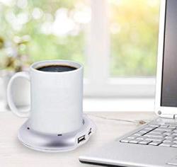 Monkeyjack USB Cup Warmer Tea Coffee Mug Heater Pad With 4-PORT Hub For PC Laptop Home&office Use