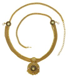 Gold Tone Traditional Indian Women Waist Belt Ethnic Kamar Bandh Wedding Jewelry IMOJ-KJB21B