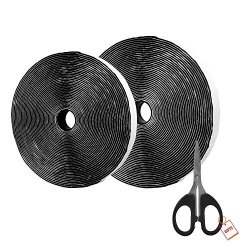 Aiex 39.37 FEET 12M Hook And Loop Self Adhesive Tape Roll With Gift Scissors Black