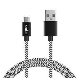 Rankie 3FT Micro USB Cable Nylon Braided Extremely Durable High Speed Data And Charging Black