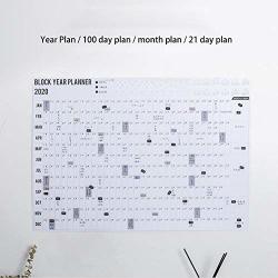 Prokth 2020 Calendar Planner 20.47"X28.74" Large Wall Calendar Blotter Pads For Academic Home Office Monthly Daily Planner To-do List 365 Days Full Year Plan Form