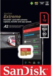 SanDisk 1TB Extreme Microsdxc 160MB S Uhs-i U3 A2 Microsd 1.0 Tb Micro Sd Sdxc Flash Memory Card Without Adapter