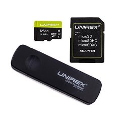 Unirex MSR-128M 128GB UHS-1 U1 Micro Sd With USB 3.0 Reader & Sd Adapter