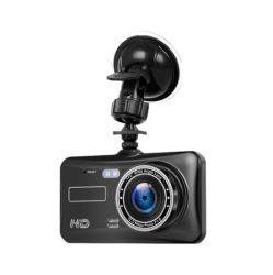 Front And Rearview Mirror Dual Channel Dvr Camera Recorder Dash Cam - Black