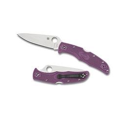 Spyderco C10F Endura 4 Flat Ground FRN Knife in Purple