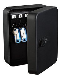 AdirOffice Key Steel Security Cabinet Box 30 Key Combination Lock Black