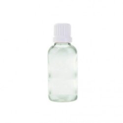 30ML Clear Glass Bottle With Fast Flow Dropper Cap - White