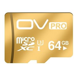 Ov Pro 64GB Gold U3 Super Speed Micro Sdxc Tf Card UHS-3 Write Speed Up To 40MB S Read Speed Up To 80MB S High Performance
