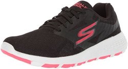 Skechers Performance Women's Go Walk COOL-15651 Sneaker Black hot Pink 8.5 M Us