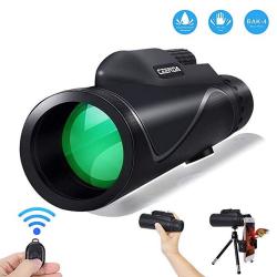 Monocular Telescope 12X50 High Power&hd With Universal Smartphone Holder And Wireless Remote Control-waterproof Scope BAK4 Prism For Bird Watching Hunting Surveillance Hiking