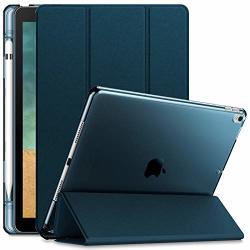 Infiland Case For Ipad Air 3RD Generation 2019 Ipad Pro 10.5 2017 Translucent Frosted Back Smart Cover Case With Apple Pencil Holder Navy
