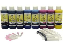 Inkowl - 9X120ML Bulk Pigment Ink Refill Kit For Use In Epson Stylus Photo R2880 R3000 With Matte Black - Made In The Usa