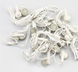 Baakyeek Pack Of 10 3.5MM Headset For MP3 MP4 Player Cell Phone