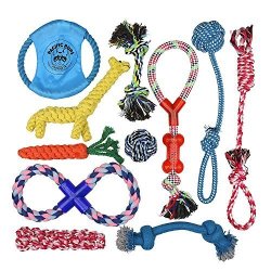 Dog Rope Toys For Aggressive Chewers Set Of 11 Nearly Indestructible Dog Toys Bonus Giraffe Rope Toy - Benefits Nonprofit Dog Rescue