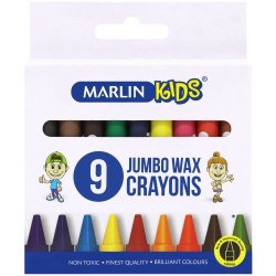 Marlin Jumbo Wax Crayons 9 Crayons