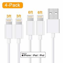 Haribol Iphone Lightning Cable Apple Mfi Certified Iphone Charger 4PACK 3FT 3FT 6FT 6FT Lightning To USB Charger Cable For Iphone 11 XS MAX XR X 8 8PLUS 7 7PLUS 6S 6S Plus se ipad nan