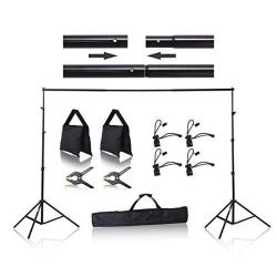 EMart 8.5 X 10 Ft Photo Backdrop Stand Adjustable Photography Muslin Background Support System Stand For Photo Video Studio