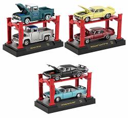 Auto Lift Release 17 Set Of 6 Pieces 1 64 Diecast Model Cars By M2 Machines 33000-17
