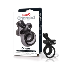 Screaming O Charged Ohare Vooom Vibrating Cock Ring With Removable Bullet - Black