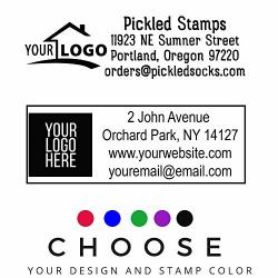 10+ Designs Large Logo Self-inking Stamp 3 Lines Or 4 Lines For Your Address Website Phone Number Stamp Or Message Black Ink Stamper black Red
