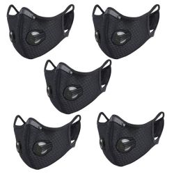 Sport Face Mask With Exhalation Valves - Pack Of 5