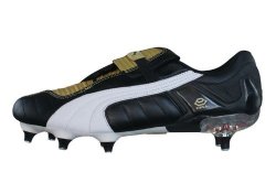 Puma V Konstrukt III Sg Mens Leather Soccer Boots - Cleats-black GOLD-8.5