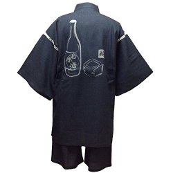 Edoten Original Discharge Style COTTON100% Kimono Jinbei 706 Sake L