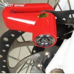 Multi-function Motorcycle Bicycle Disc Lock Motorcycle Lock Locking Rack Anti-thef... - Black