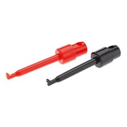 Electrical Plastic + Iron Testing Hook For Electronics Diy & Projects Red+black Size L 2PCS ..
